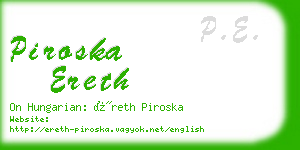 piroska ereth business card